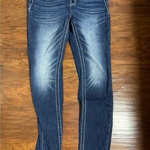 Miss Me Dark  Mid Rise Blue Denim Jeans